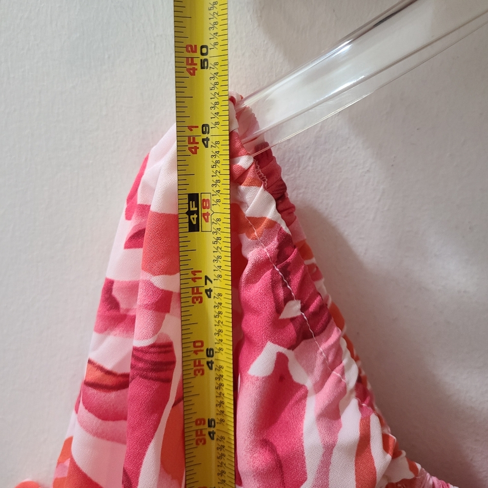 BeachSissi Smocked On or Off The Shoulder Midi Dress in Pink Swirl Sz S NWT - Picture 15 of 15